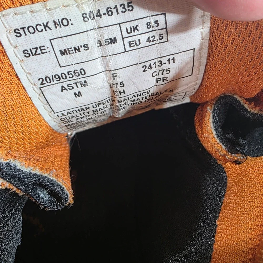 Thorogood Men's Black Leather Waterproof Work Boots Size‎ 9.5 Wide